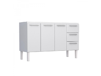 Gabinete de Aço P/pia Coz. 1,50 Jupiter Flat Branco Cozimax