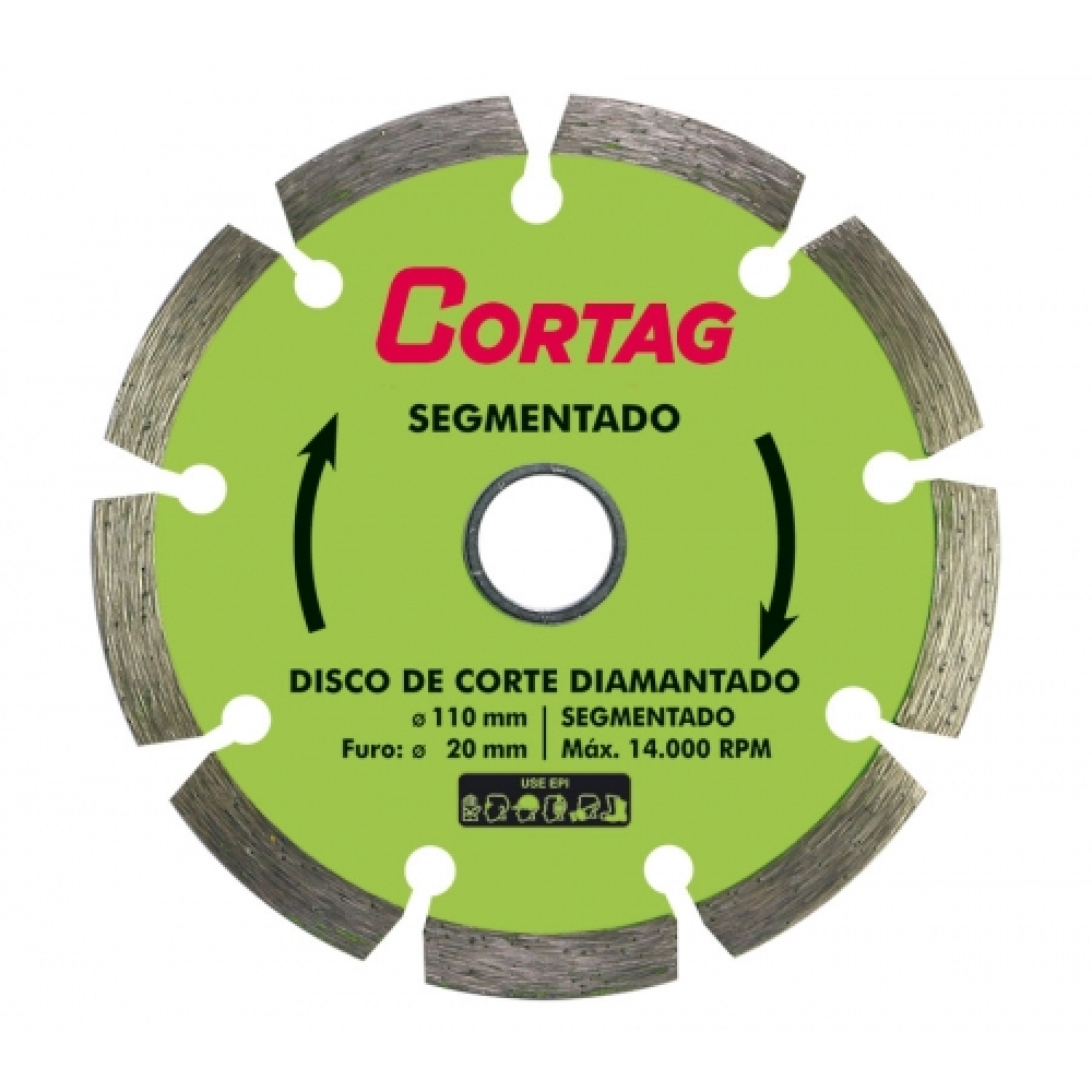 Discos de Corte Diamantado Segmentado Cortag