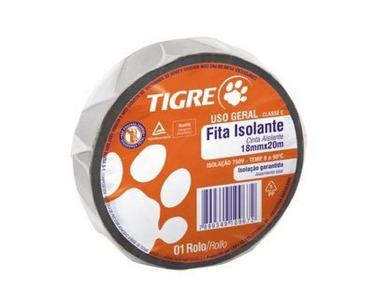 Fita Isolante 18mm X 20m Uso Geral Tigre