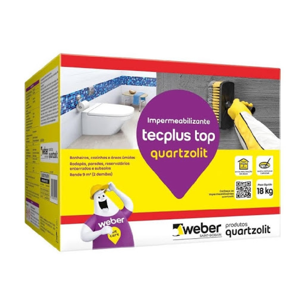 Tecplus Top Cinza Quartzolit Caixa 18kg