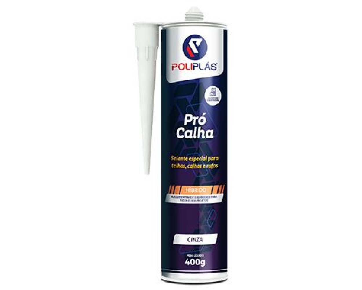 Pro-calha Cinza Poliplas Polimerico 400gr Pcp001