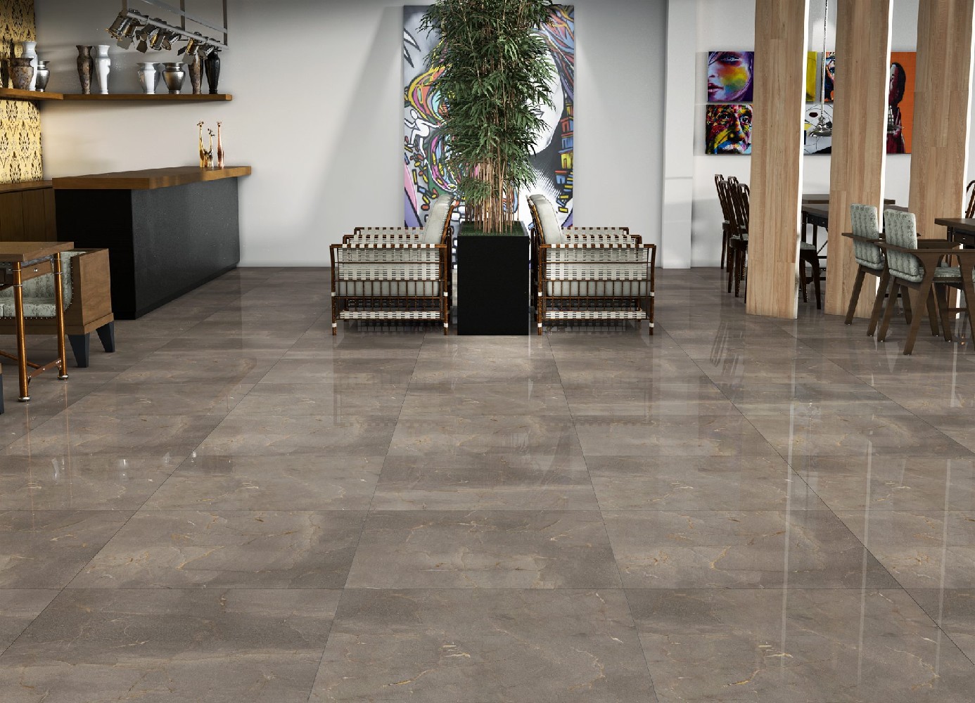 Porcelanato Embramaco 82 X 82 Pietra Marea Lux Pol 'a' P82020